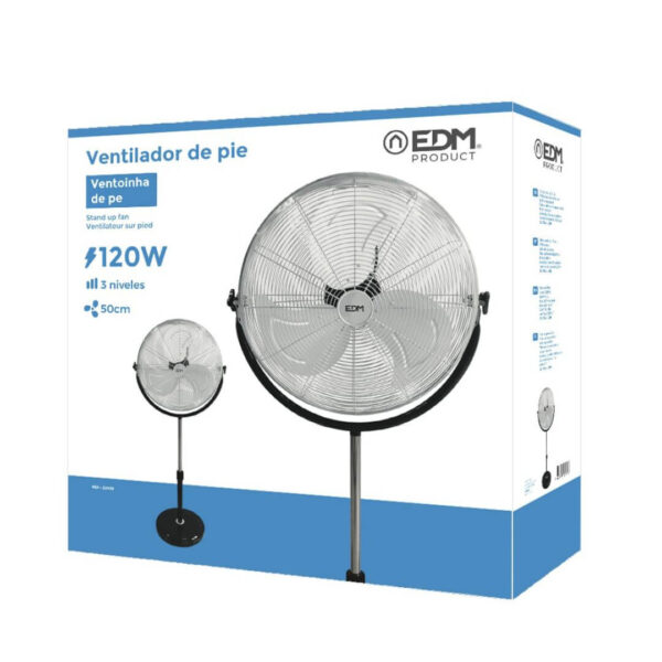 Ventilador-de-pie-con-base-circular-cromado-negro-potencia-120W-aspas-33939-EDM-01833939